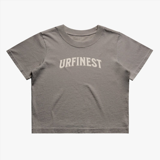 URFINEST WOMEN'S BASIC FADED CROP TEE