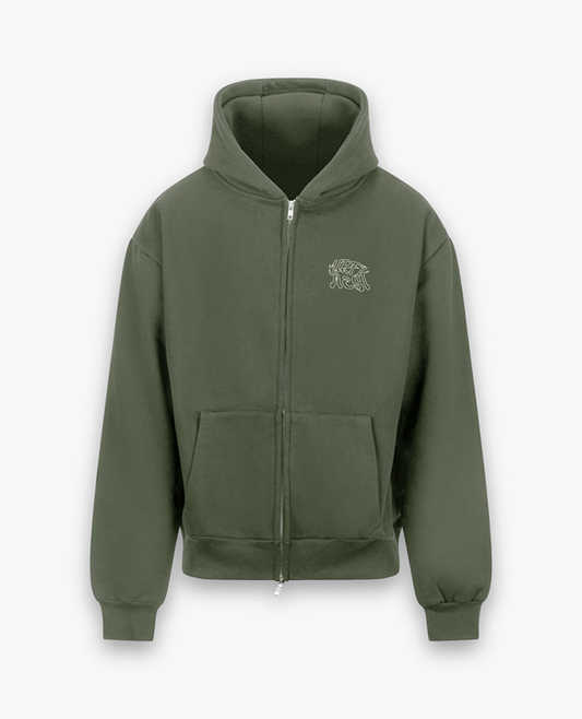 ST EARTHY GREEN ZIP-UP