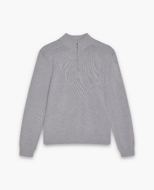 KNIT QUARTER ZIP SWEATER