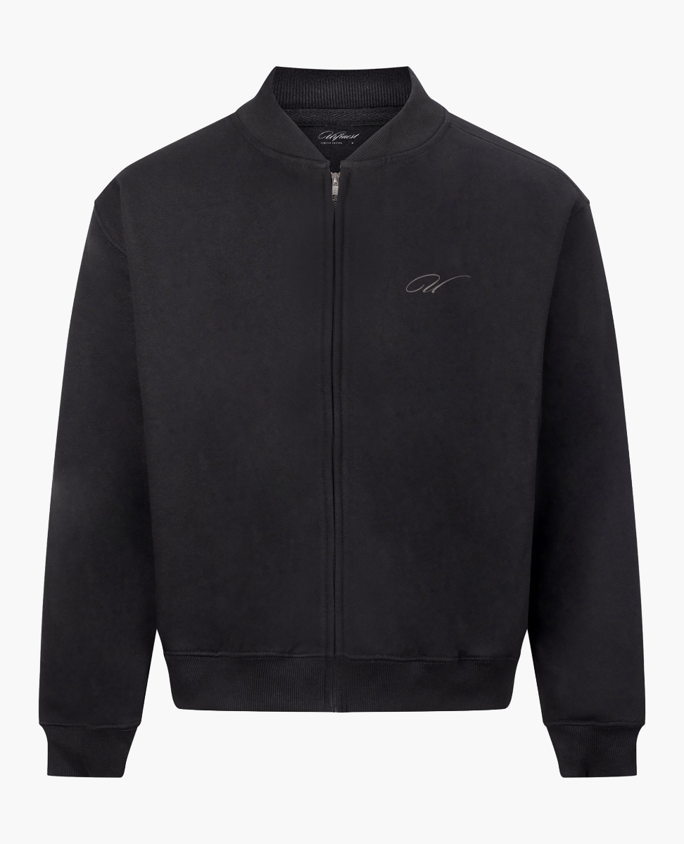 U BLACK ZIP JACKET
