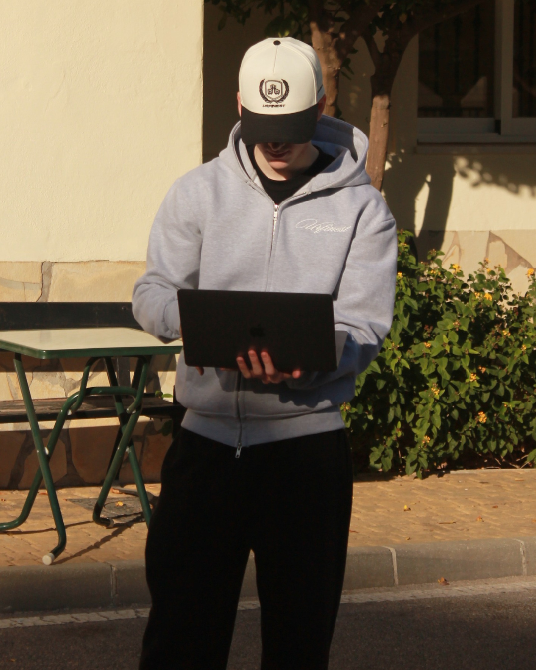 URFINEST HEATHER GREY ZIP-UP