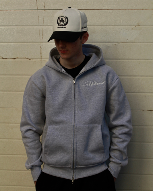 URFINEST HEATHER GREY ZIP-UP