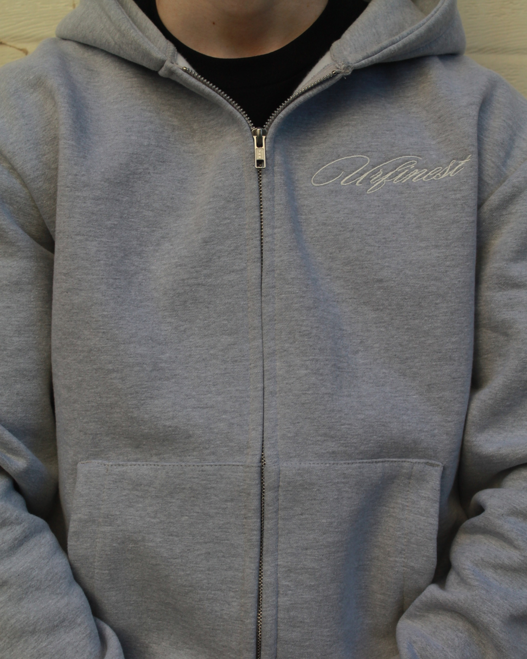 URFINEST HEATHER GREY ZIP-UP