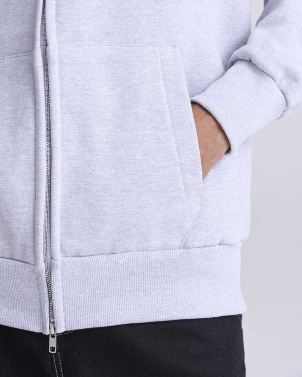 URFINEST HEATHER GREY ZIP-UP